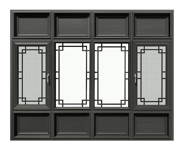 118系列仿古窗紗一體